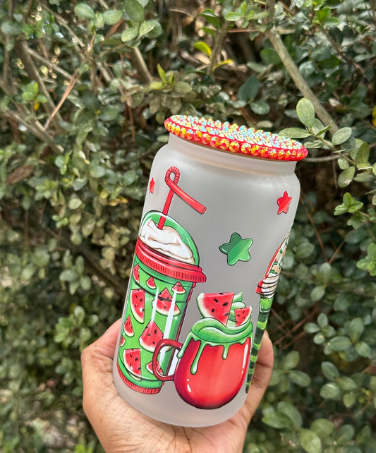 Cute Watermelon-Themed Libbey Glass Cup